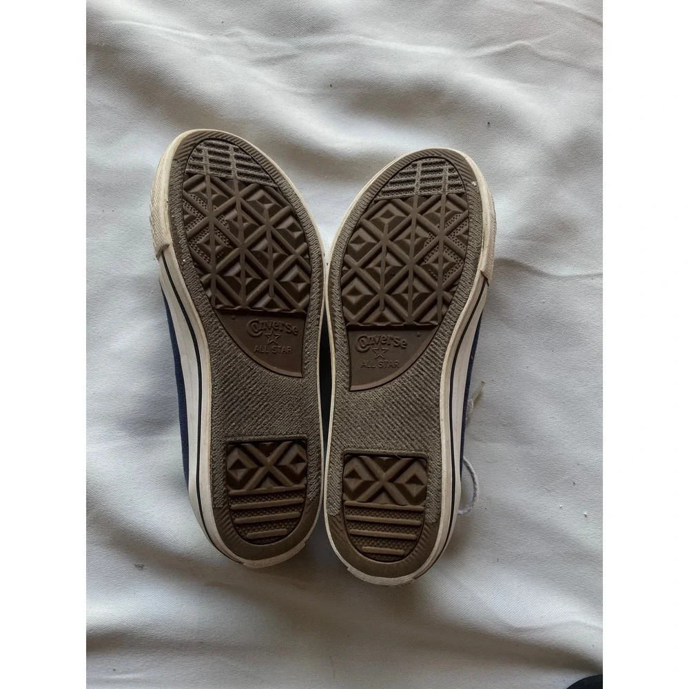 Converse All Star Sneakers Canvas Low Top Casual Shoe Kid Size 3 Play Blue White